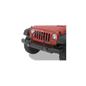 Rock Crawler Front Bumper w/ Brush Guard & 3/4" D-Ring Mounts 2007-2017 Jeep Wrangler JK & Unlimited