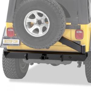 HighRock 4x4 Bumper 1997-2006 Jeep Wrangler TJ Rear (Includes Tire Carrier | Matte Black)