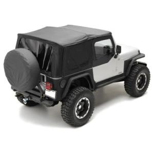 Replacement Soft Top with Tinted Side and Rear Windows - Black Diamond (Door Skins NOT Included) from SmittyBilt
