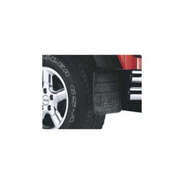 Splash Guard Front HD Rubber Black w/ Jeep Logo Pair 20032006 Jeep