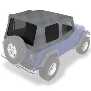 XHD Replacement Soft Top w/ Door Skins &amp Tinted Windows Charcoal 1988-1995 Jeep Wrangler YJ