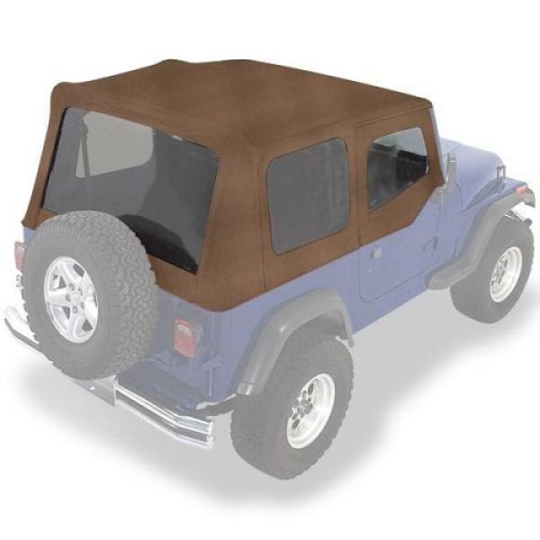XHD Replacement Soft Top w/ Door Skins & Clear Windows Spice 1988-1995 Jeep Wrangler YJ