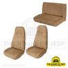 FRONT & REAR SEAT FOR JEEP CJ'S & YJ WRANGLER 1972-1995 (BROWN LEVIS) 20005.17KIT