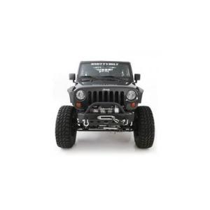 XRC M.O.D. Front Center Section Bumper w/ Winch Plate 3/4″ D-Ring Mounts and Bull Bar 2007-2017 Jeep Wrangler JK &amp Unlimited