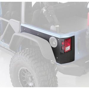 Smittybilt XRC Rear Body Armor Skins Pair Cold-Rolled Steel Textured Matte Black 2007-2016 Jeep Wrangler JK Unlimited (4-Door)