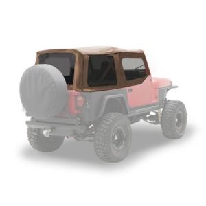 Replacement Soft Top w/ Upper Door Skins &amp Tinted Rear Windows Spice 1988-1995 Jeep Wrangler YJ
