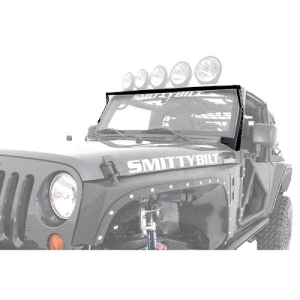 XRC Light Bar Assembly w/ 5 holes Steel Matte Black for 1997-2006 Jeep Wrangler TJ & Wrangler Unlimited TJL