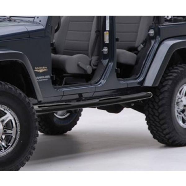 3" Sure Step Side Bars Pair Textured Black 2007-2016 Jeep Wrangler Unlimited JK 4-Door Only