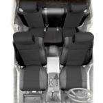 Front & Rear Set Neoprene Seat Covers Black 2007 Jeep Wrangler Unlimited JK