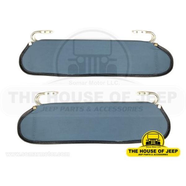 Blue Denim Replacement Sunvisor for 1972-1986 Jeep CJ5 CJ7 & CJ8