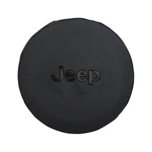 Anti-Theft Tire Cover with Black Jeep logo  Black Denim P255/75/16 LT255/75R17 P255/70R18