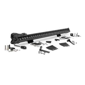 30in LED Light Bar with Hood Mount Kit Black Series for Jeep JL and JT 18-UP