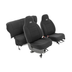 Jeep Neoprene Seat Cover Set - Black [84-96 XJ]