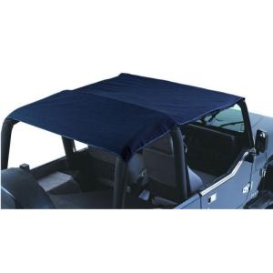 COMBO BRIEF EXTENDED TOPPER WITH ZIP OUT REAR SECTION FOR 97-06 JEEP WRANGLER TJ – BLACK DENIM
