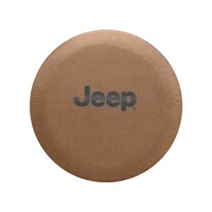 Tire Cover in Spice Denim for Jeep JK 07-18, YJ 87-94, TJ 97-06 and CJ«s 45-85 – P225/75R15 and P215/75R16 tires with Black Jeep Logo