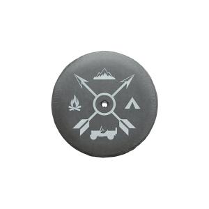 Spare Tire Cover with Camping Logo for Jeep JL 18-22
