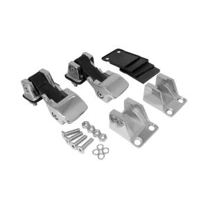 Stainless Steel TJ Style Hood Catch Kit in Polished Stainless Steel for Jeep CJ and YJ 1976-1995