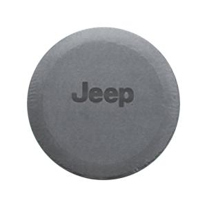 Deluxe Anti-Theft Spare Tire Covers Black Denin for Jeep JK 07-18 – P255/75R17 with Black Jeep Logo