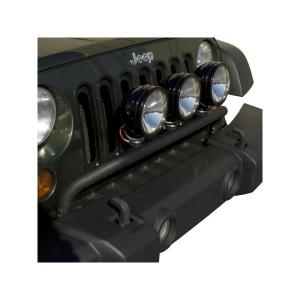 Bumper Mounted Light Bar, Textured Black for Jeep JK 07-16