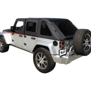 Sailcloth Trail Top Soft Top with Tinted Windows in Black Diamond for 07-18 Jeep JK