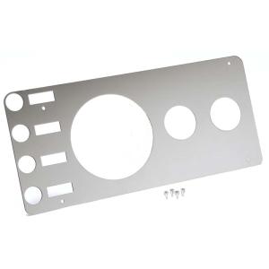Stainless Steel Gauge Cover (w/o Radio Cutout) for Jeep CJ 77-86