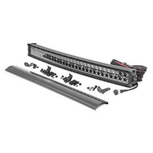 30 Inch Curved CREE LED Light Bar Dual Row Black Series w/Cool White DRL