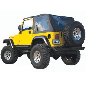 Sailcloth Trail Top Soft Top with Tinted Windows in Black Diamond for Jeep TJ 97-06