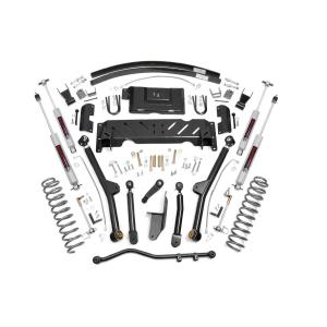 Rough Country 4.5IN Jeep Long Arm Suspension Lift Kit NP242 1984-2001 Jeep Cherokee XJ w/ 2.5L l4 / 4.0L l6 Engine