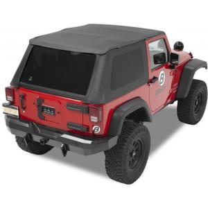 Trektop NX Replace-a-top Soft Top in Black Diamond for Jeep Wrangler JK 2 Door with Trektop NX 2007-2018