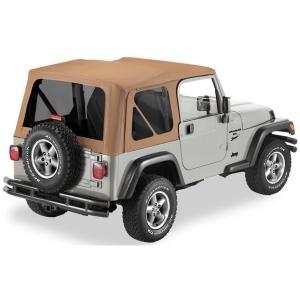 Supertop NX Soft Top with Tinted Windows without Upper Doorsfor 97-06 Jeep Wrangler TJ