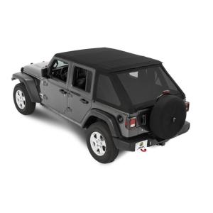 All-New Trektop NX Soft Top of 28 oz. Black Diamond for Jeep JL 18-22