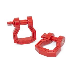 Forged Steel D-Ring Shackle Set Red