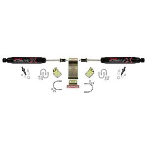 Steering Stabilizer; Black Max; Dual; Black Body; With Mounting Brackets/ Installation Hardware; Set Of 2 for Jeep JT 18-UP