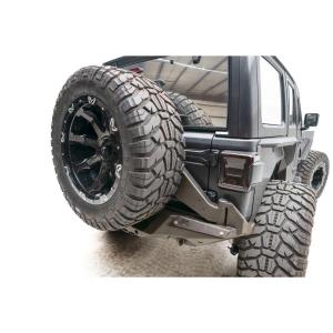 Off-The-Door Tire Carrier in Bare Steel for 18-23 Jeep Wrangler JL
