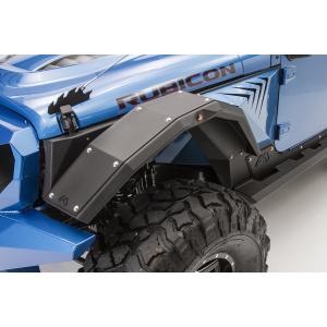 Front Full Width Fender Flares for 07-23 Jeep Wrangler JL & JK with Fab Fours Front Fenders