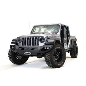 Matrix Front Bumper with Pre-Runner Guard in bare steel for 18-23 Jeep Wrangler JL and Gladiator JT