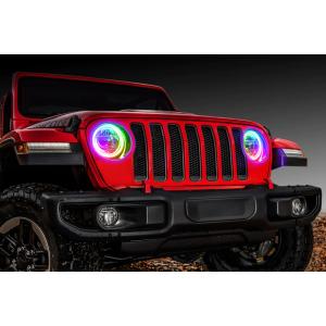 LED Headlight Surface Mount Halo Kit For 2020-2023 Jeep Gladiator JT & Wrangler JL