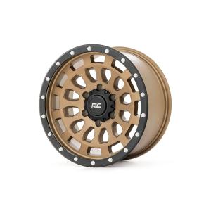 Rough Country 87 Series Wheel Simulated Beadlock Bronze, Black 17×8.5 5×5 +0mm