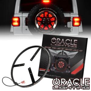 LED Illuminated Spare Tire Wheel Ring Third Brake Light