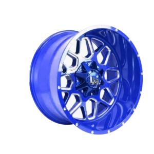 Western Wheel Candy Blue Milled Edge Milled Dimple 22x12 5x127