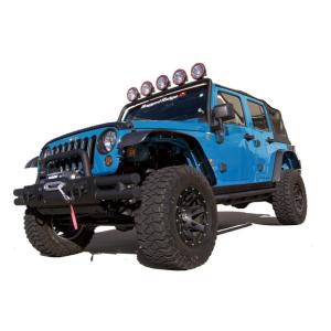 All Terrain Flat Fender Flares with Wheel Well Liners for Jeep Wrangler JK 2007-2018