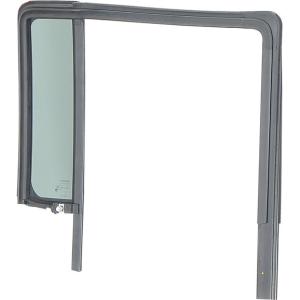 Left Rear Full Steel Door Glass Run Channel with Privacy Glass Weatherstrip for Jeep Wrangler Unlimited JK 2007-2018 4 Door
