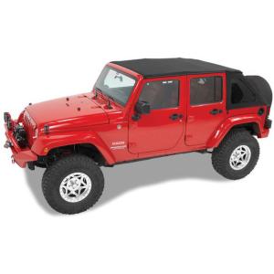 Trektop NX Twill Replace-a-top Soft Top for 07-18 Jeep Wrangler Unlimited JK 4 Door with Trektop NX