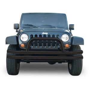 Front Double Tube Bumper with Hoop for Jeep Wrangler JL, JK & Gladiator JT 2007-UP