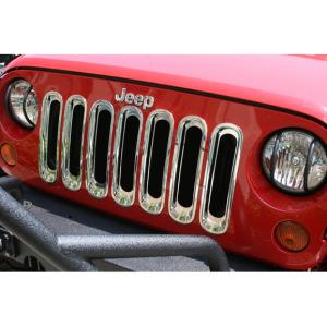 Grille Inserts in Chrome for Jeep Wrangler JK 2007-2018