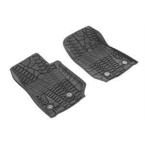 Floor Slush Mats with Tire Tread Pattern for Jeep Wrangler JK 2014-2018