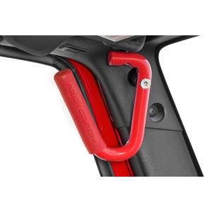 RED Solid Steel Front Grab Handles in Red for Jeep Wrangler JK 2007-2018