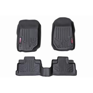 Front & Rear Heavy Duty Fitted Floor Mats for Jeep Wrangler Unlimited JK 2007-2013
