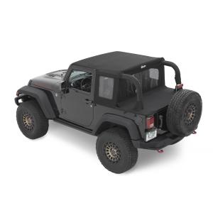 Trektop Halftop in Black Twill Material for 07-18 Jeep Wrangler JK 2-Door