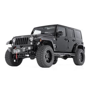 Rough-Country-90764-Wheel-to-Wheel-Nerf-Steps-Jeep-Wrangler-Unlimited-JK-Installed-Full
